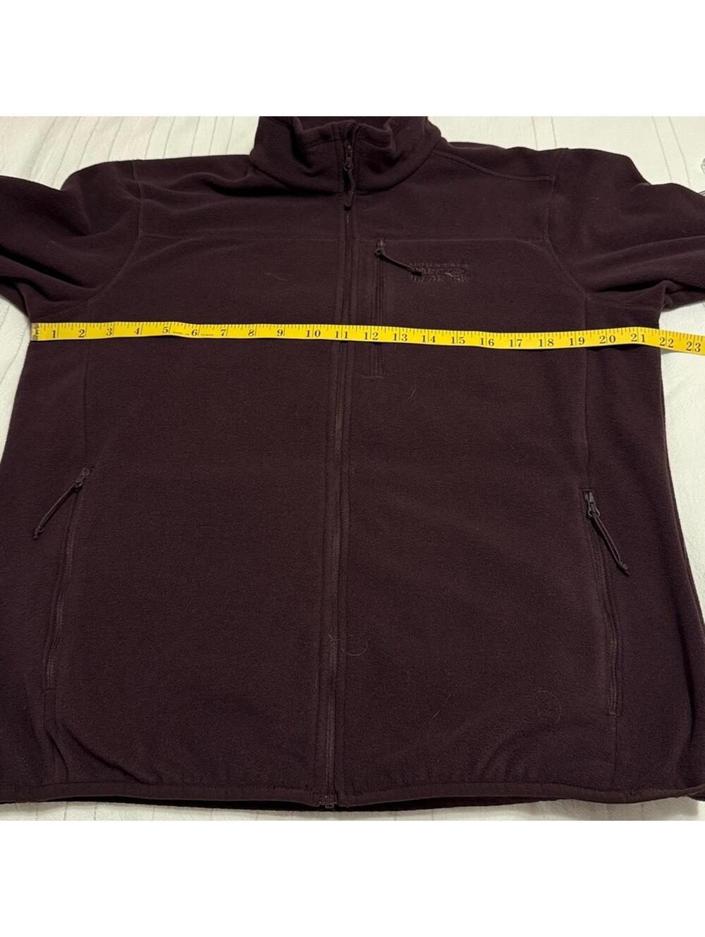 Mountain Hardwear Plum Full Zip Fleece Jacket Men's Medium - Picture 5 of 7